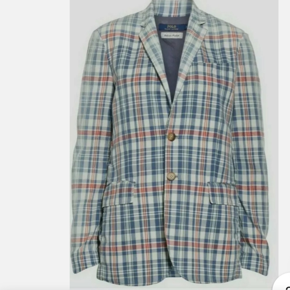 🆕 Polo Ralph Lauren Plaid Sport Blazer Jacket - Picture 7 of 8